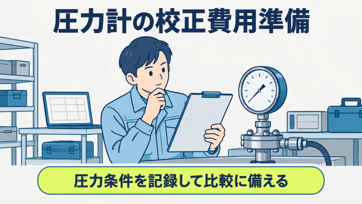 圧力計の校正費用|レンジと使用条件をそろえる見積もりの取り方【2026年版】