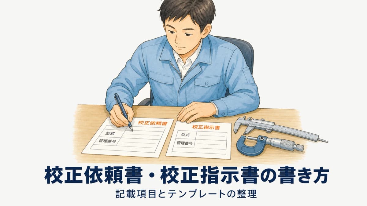 校正依頼書・校正指示書の書き方|計測器の記載項目とテンプレート【2026年版】
